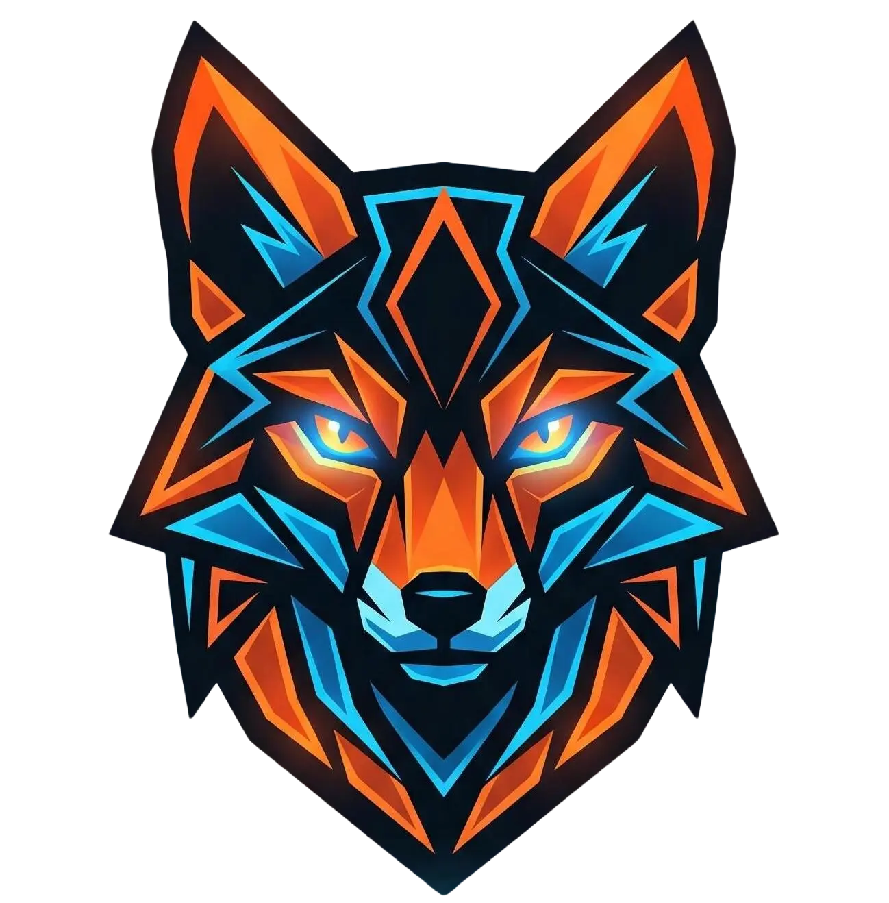 ZINFOX mascot, a geometric fox head
